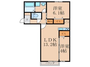 シエルフ宮丸　A棟の物件間取画像